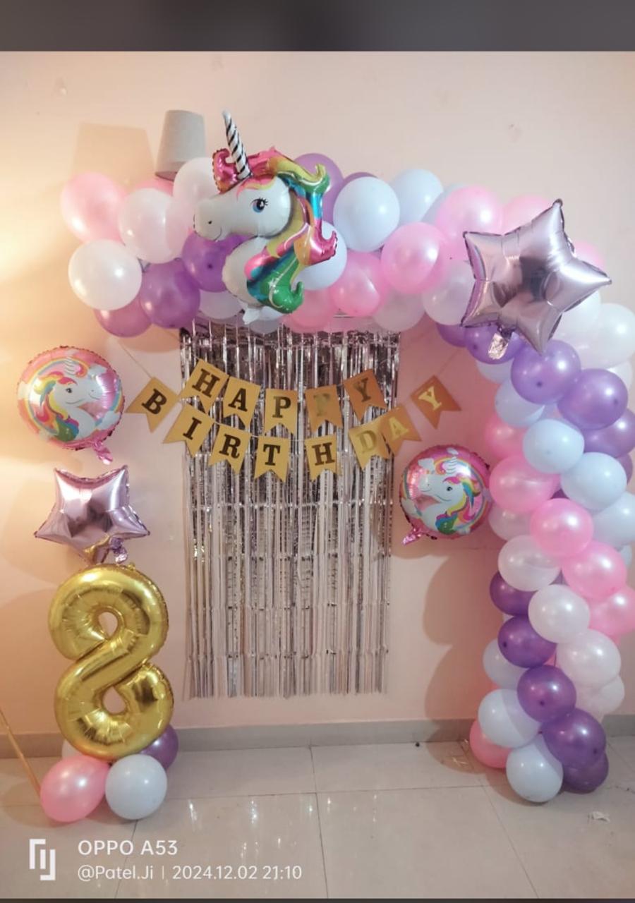 Unicorn Theme Birthday Decoration Home